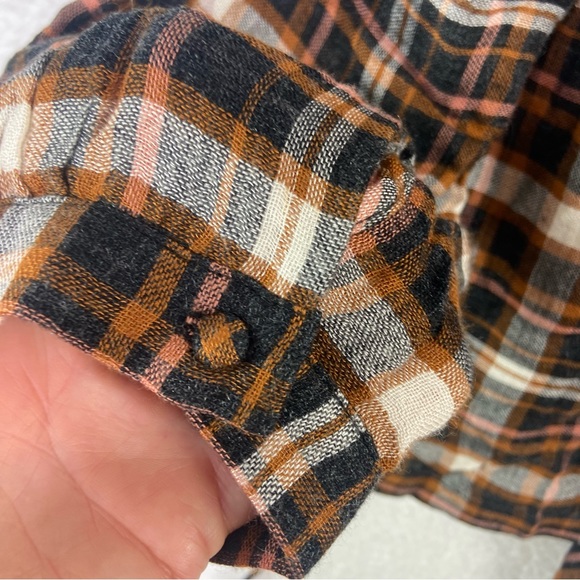 Madewell Plaid Gauze Double-Tie Wrap Top. NWT. Size large - Picture 14 of 16